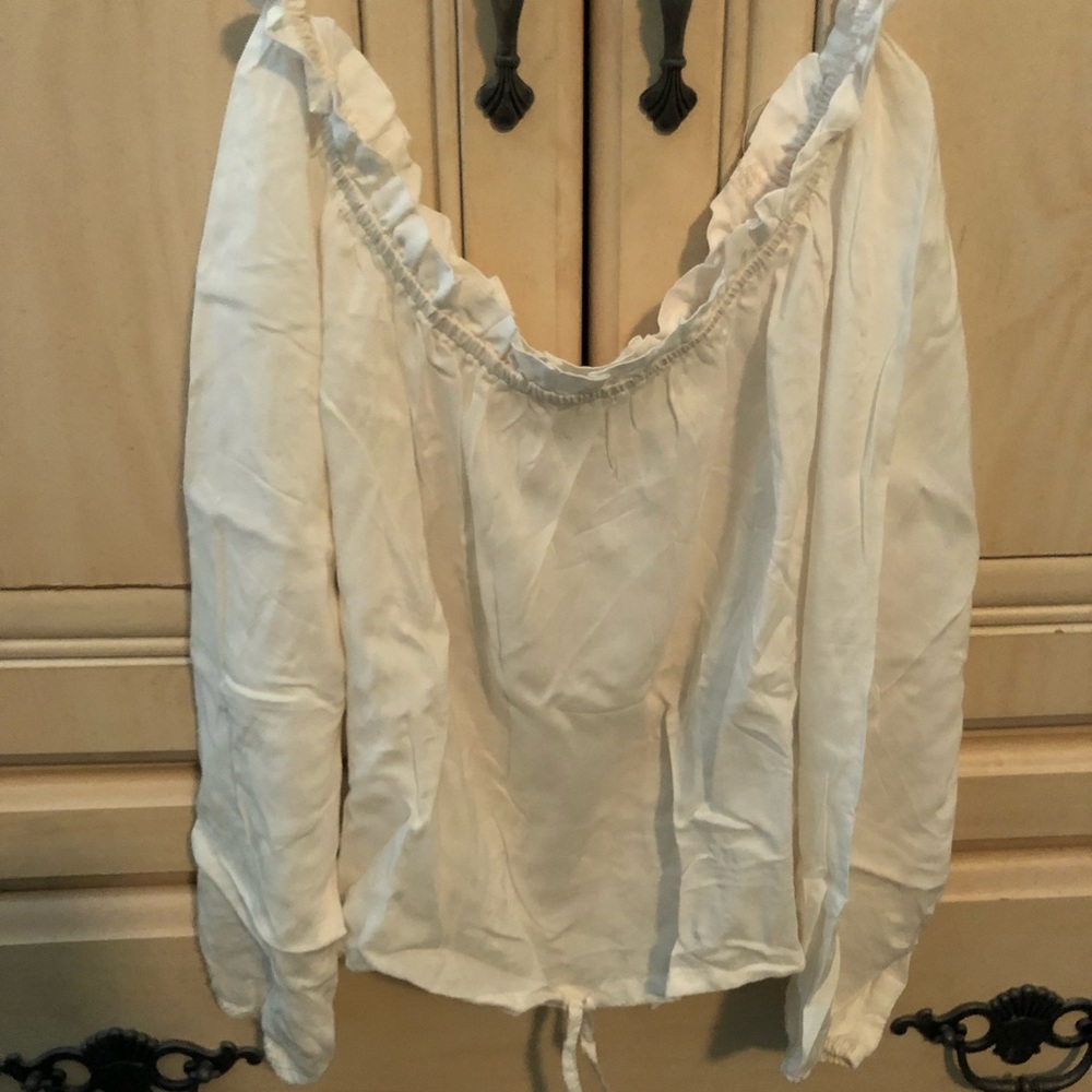 Long sleeve off the shoulder top